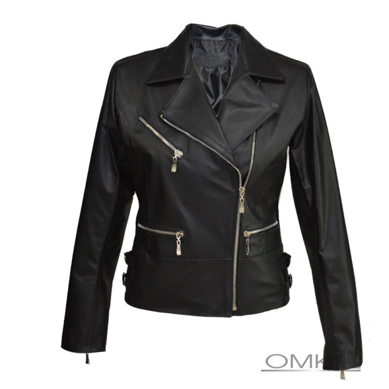 comprar jaqueta de couro preta feminina
