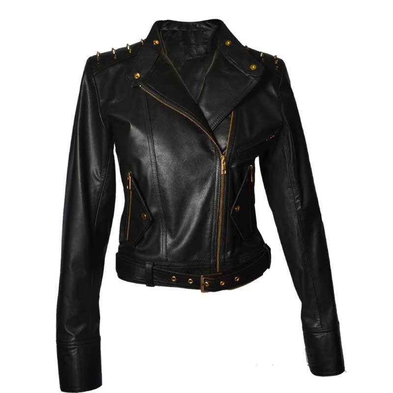 Jaqueta de couro discount spikes