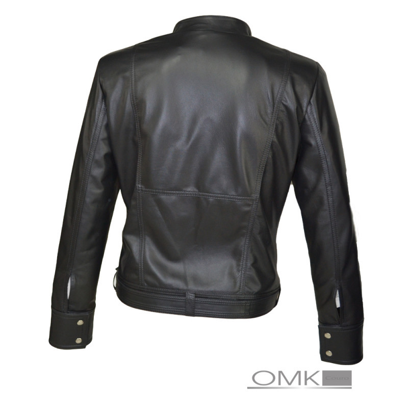 Jaqueta de couro omk hotsell