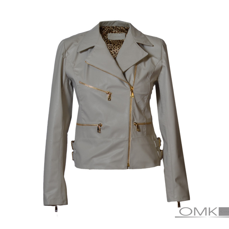 jaqueta de couro feminina pp