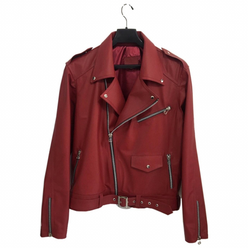 Jaqueta biker vermelha online