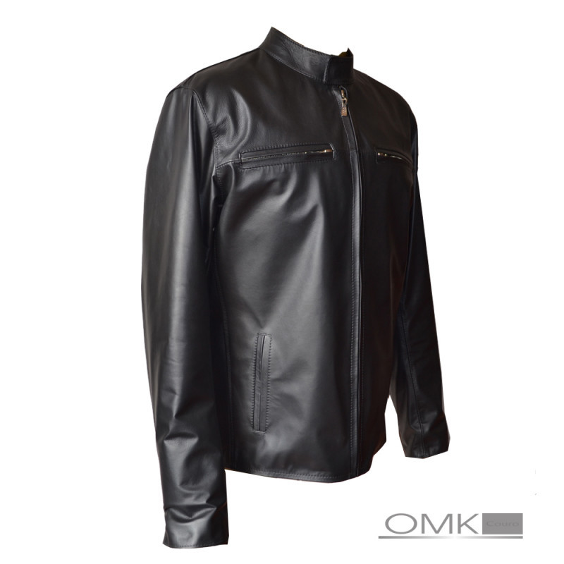 Jaqueta de couro discount esportiva masculina