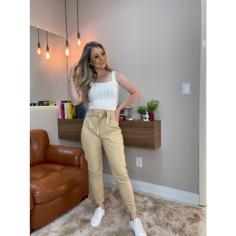 Calça clochard top com body
