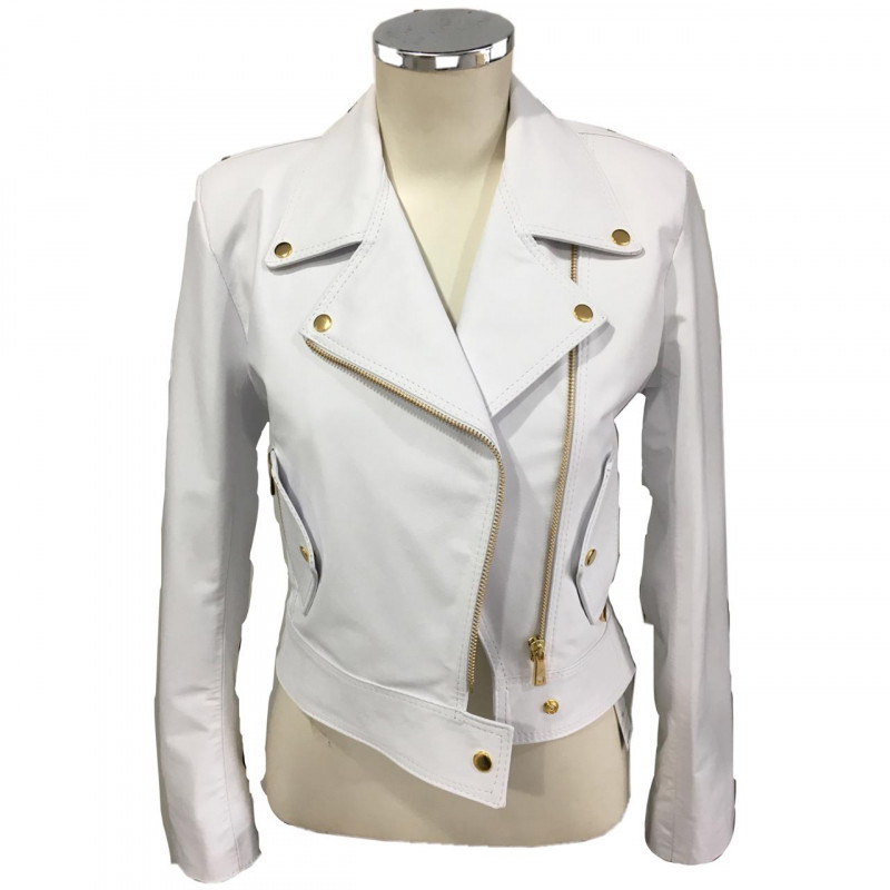 Jaqueta branca hotsell de couro masculina