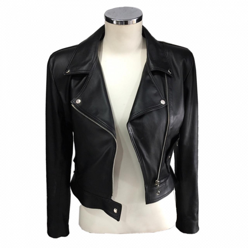 jaqueta de couro biker feminina