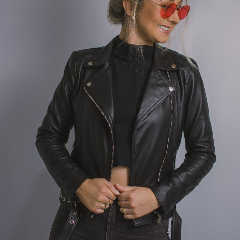 Jaqueta de Couro Feminina Perfecto Ref. 654