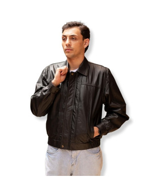 Casaco de Couro Masculino Bomber Ref.920