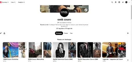 OMK Couro no Pinterest