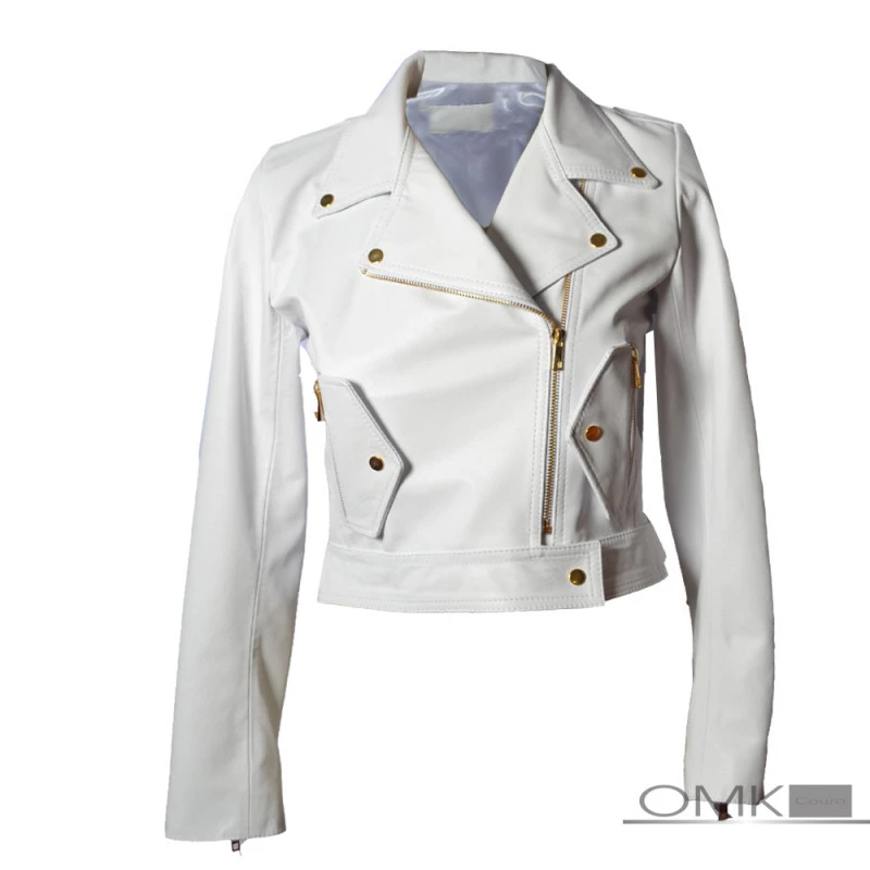 Jaqueta Motoqueiro Jaqueta De Couro Branco Masculino Jaqueta De