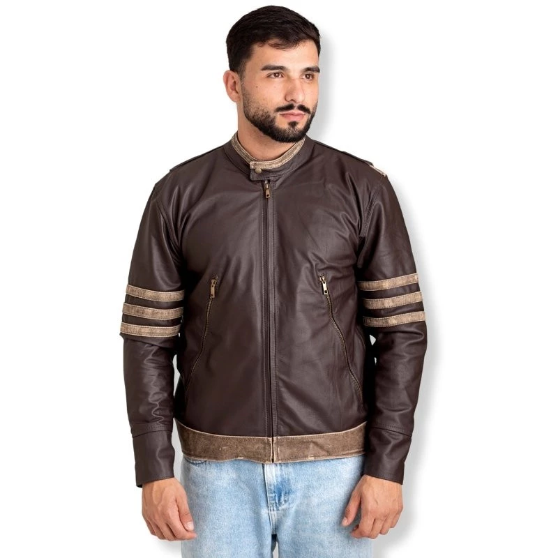 Couro Masculina Jaqueta De Couro Feminina Usada Jaqueta De Couro