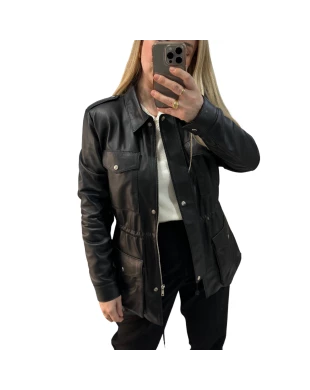 Parka em couro OMK