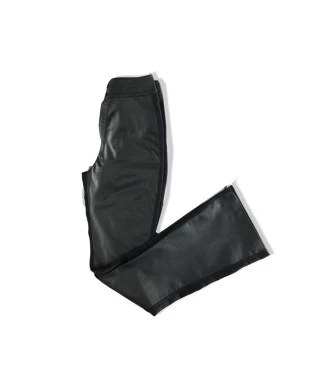 Calça flare em couro