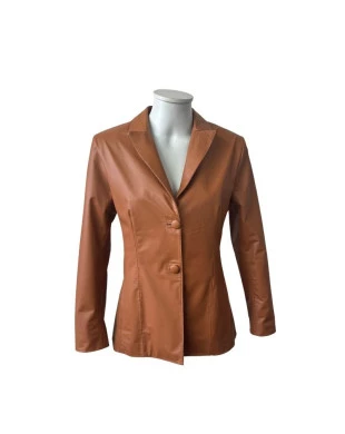 Casaco de Couro Feminino Blazer ref.509