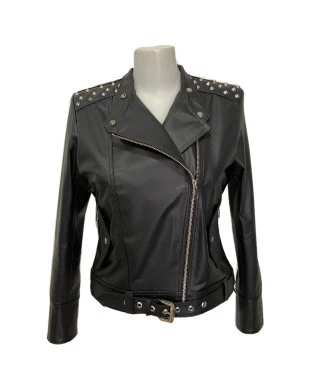 Jaqueta de Couro Feminina Perfecto Ref. 653 Spikes 