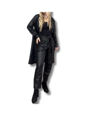 Calça Clochard em couro pelica