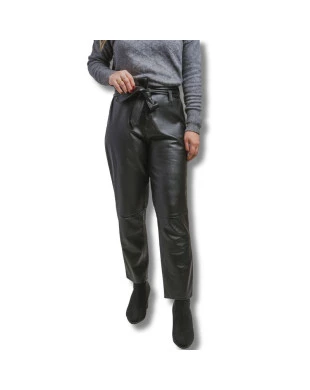 Calça Clochard em couro pelica