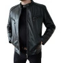 jaqueta de couro masculina omk