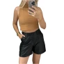 Short estilo alfaiataria preto
