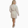 Sobretudo OMK Couro Off White