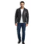 Jaqueta de couro OMK masculina