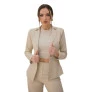 Blazer em couro alfaiataria