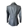 blazer couro cinza