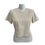 Blusa couro manga curta
