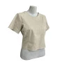 Blusa couro manga curta