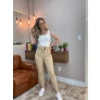 Calça Clochard em couro pelica