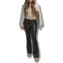 Calça Flare em couro