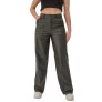 Calça wide leg couro omk