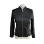 Jaqueta de couro biker feminina