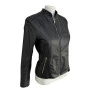 Jaqueta de couro biker feminina