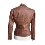 Jaqueta perfecto omk couro caramelo