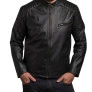 jaqueta de couro masculina omk
