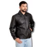 Jaqueta de couro masculina