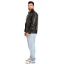 Jaqueta de couro masculina