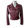 Jaqueta em Pelica Birne Red Perfecto Cropped OMK Ref.602 2