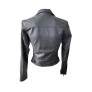 Jaqueta em Pelica Cinza Perfecto Cropped OMK Ref.602-Cinza-PP