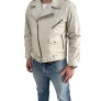 Jaqueta OMK Couro Perfecto Off White