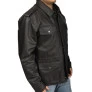 Parka de couro masculina