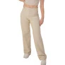 Calça wide leg couro Omk